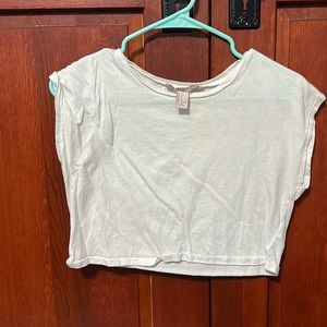 Plain white crop top